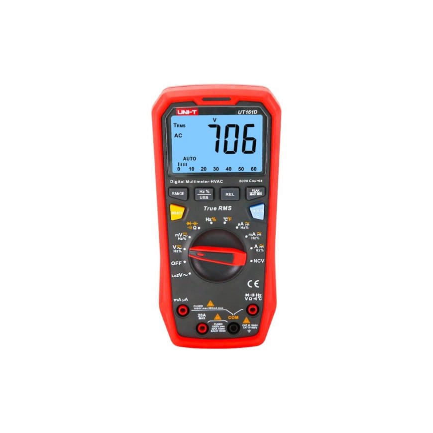 Uni-Trend Skaitmenins multimetras, 1000V AC/DC, 20A