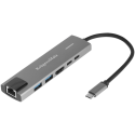 Kruger & Matz Adapteris (HUB) USB tipas C ir HDMI / 2x USB3.0 / 2x USB tipas C / RJ45 Kruger & Matz Adapteris (HUB) USB tipas C ir HDMI / 2x USB3.0 / 2x USB tipas C / RJ45