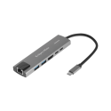 Kruger & Matz Adapteris (HUB) USB tipas C ir HDMI / 2x USB3.0 / 2x USB tipas C / RJ45 Kruger & Matz Adapteris (HUB) USB tipas C ir HDMI / 2x USB3.0 / 2x USB tipas C / RJ45