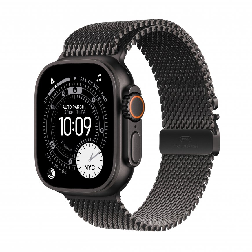 Apple Watch Ultra 3 OLED 49 mm Digitaalinen 422 x 514 pikseliä Kosketusnäyttö 5G musta Wi-Fi GPS (sa