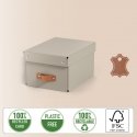 Leitz Puro Storage Box with lid, small, 7L, 100% recycled card, pack of 2 Leitz Puro Storage Box with lid, small, 7L, 100% recycled card, pack of 2