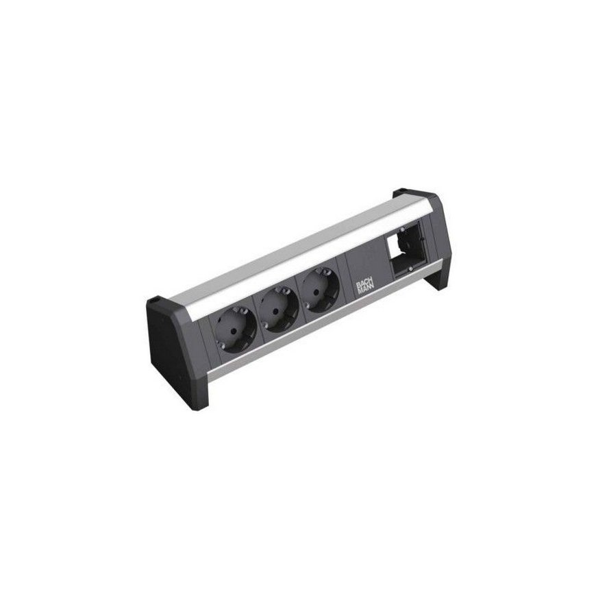 Bachmann 3x Schuko 1x GST18 power extension 3 AC outlet(s) Black, Silver