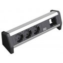 Bachmann 3x Schuko 1x GST18 power extension 3 AC outlet(s) Black, Silver Bachmann 3x Schuko 1x GST18 power extension 3 AC outlet(s) Black, Silver