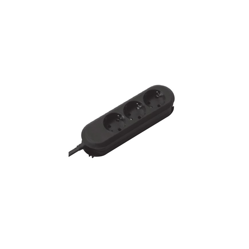 Bachmann SMARTLINE power extension 1.5 m 3 AC outlet(s) Indoor Black