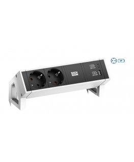 Bachmann Desk 2 power extension 2 AC outlet(s) Indoor Black, White