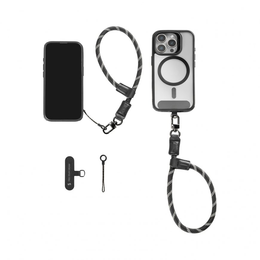 SmallRig FilMov rihm Mobiiltelefon Ehtne nahk, Nailon, Roostevaba teras Must