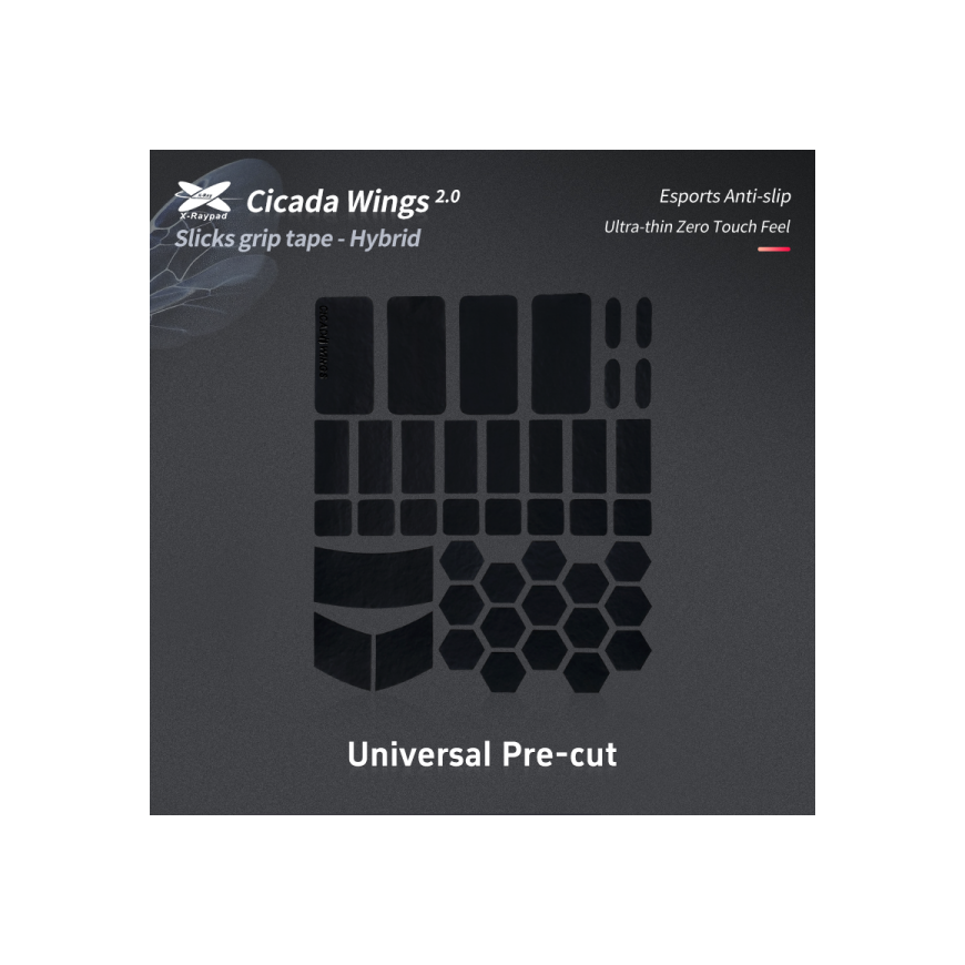 X-raypad Cicada Wings V2 Universal Grip Tape Black