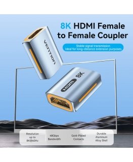 Vention HDMI-HDMI разъем 8K@60Hz алюминиевый