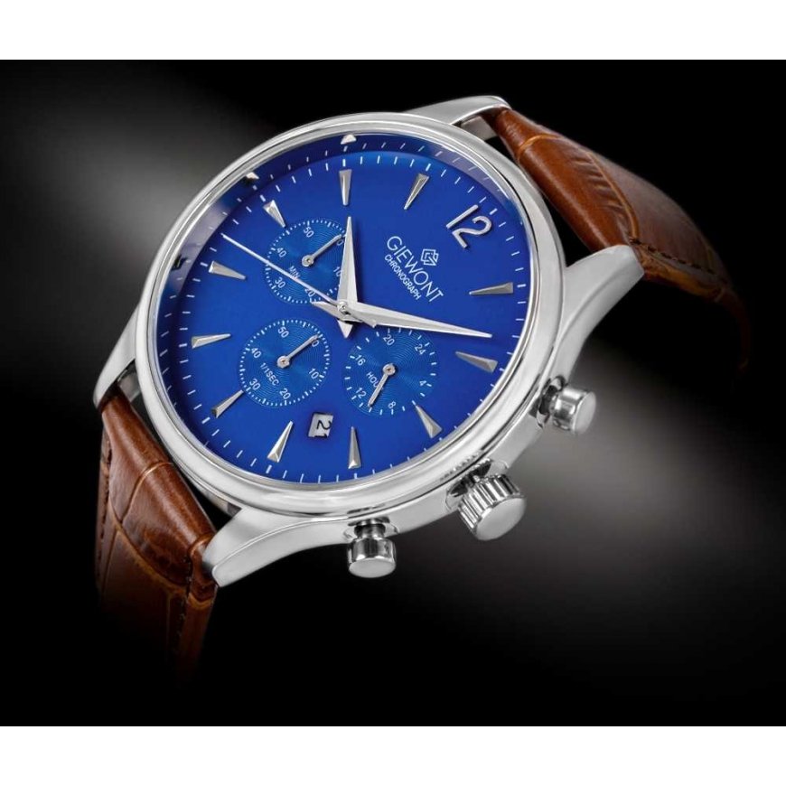 Meeste kell Giewont Chronograph Sapphire Pruun Sinine GW6310-A5