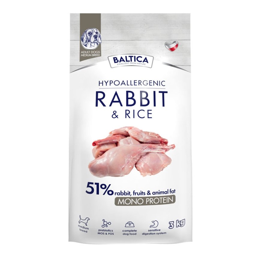 BALTICA NUTRACEUTIC Hipoalerģisks Truša un Rīsu