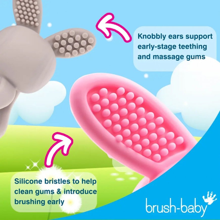 Brush-Baby Bobbie Bunny toothbrush Cappuccino, Grey – 4