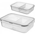 Glass container for dry products 1L with lid and silicone sealing