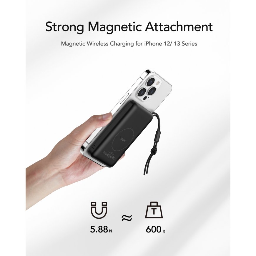 VEGER MagOn W1151-B 10000mAh powerbank Magnetic Wireless PD20W – 2