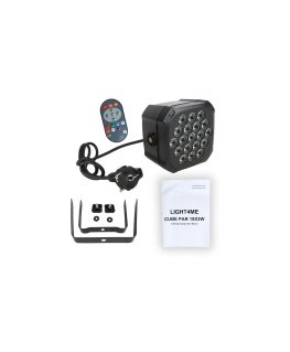 LIGHT4ME CUBE PAR 19X3W RGBW par šviesos reflektorius
