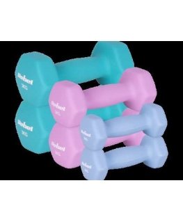 Гантели чугунные нейлоновые HEX комплект 12кг (2x1кг+2x2кг+2x3кг), REBEL ACTIVE