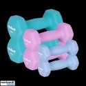 Geležinės hanteliai neopreniniai HEX komplektas 12 kg (2x1 kg + 2x2 kg + 2x3 kg), REBEL ACTIVE