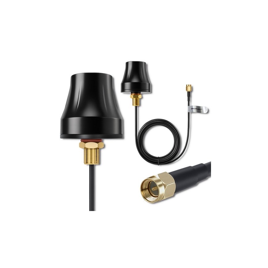 Qoltec 4G 5G Antenn | 9dBi | suunatav | välistingimustes | SMA | veekindel | 3m – 2
