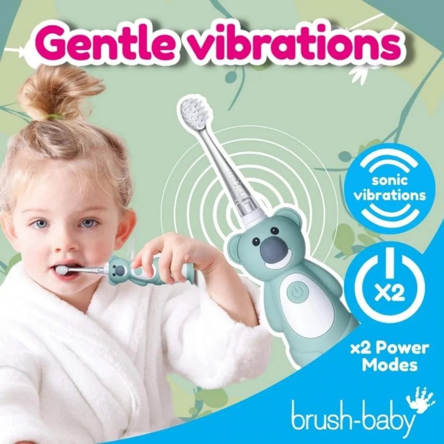 Brush-Baby BRB234 sähköhammasharja Lapsi Sonic-hammasharja Turkoosi, Valkoinen – 4
