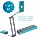 I.R.I.S. IRIScan Visualizer 7 Overhead scanner 4160 x 3120 DPI A3 Arctic blue, Silver I.R.I.S. IRIScan Visualizer 7 Overhead scanner 4160 x 3120 DPI A3 Arctic blue, Silver