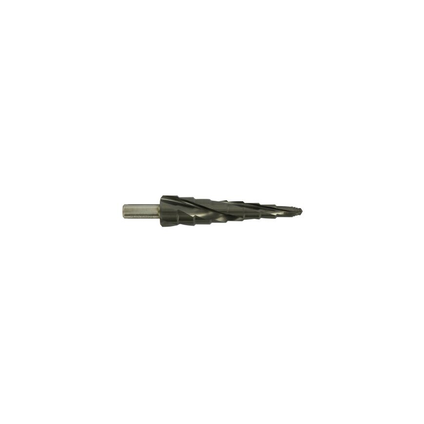 Tivoly XL HSS step drill bit - TiAlN coated - Helical - TSP - Three flat shank (Hanging box) / ØMin/Max: 8/22