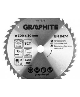 Graphite Diskinio pjūklo diskas, Widia, 300 x 30 mm, 40 hampaita