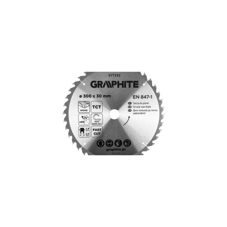 Graphite Diskinio pjūkla diska, Widia, 300