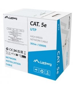 Lanberg LCU5-15CC-0305-S tinklo kabelis Pilka 305 m Cat.5/Cat.5e U/UTP (UTP)