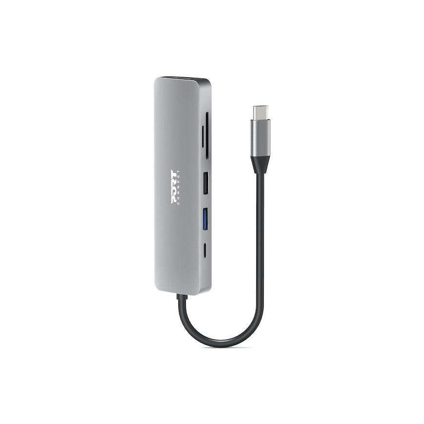 Port Designs 900162 interfeisa centrmezgls USB Veids-C Sudrabs