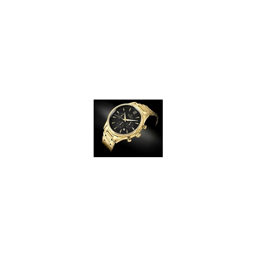 Meeste käekell Giewont Chronograph Sapphire Must Kuldtäidisega GW5630-A4