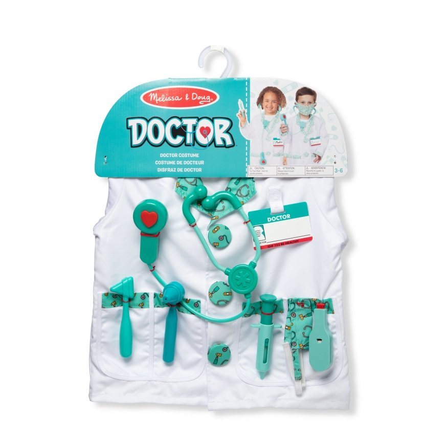 Melissa & Doug MPP RLP Doctor Rl Ply Costume Set GML Maskuballes kostīms Paredzēta bērniem Abiem dzi