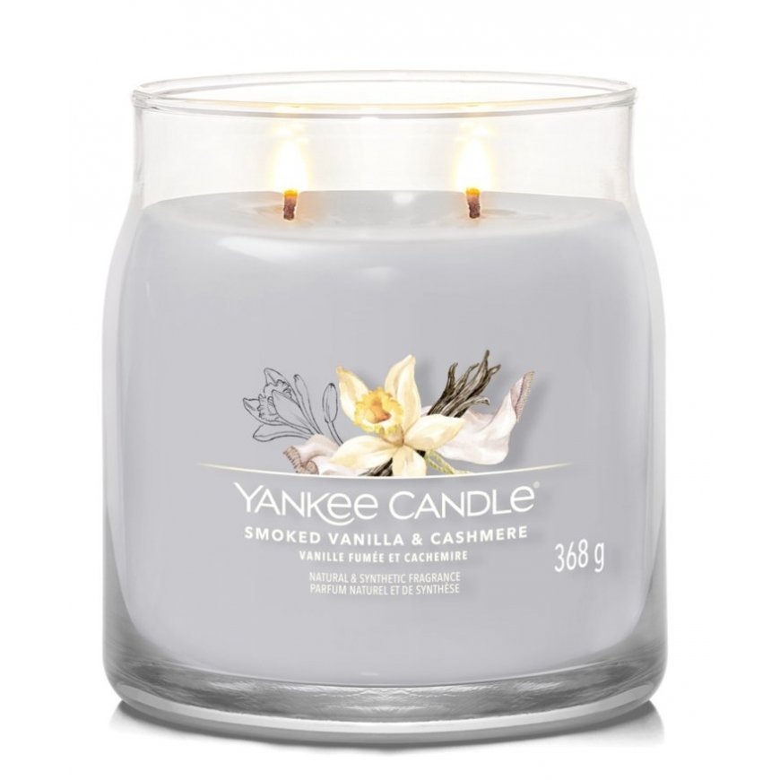 Yankee Candle Smoked Vanilla & Cashmere восковая свеча Цилиндр Янтарный, Кашемировое дерево Серый 1 – 2