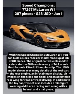 LEGO Speed Champions McLaren W1 77257