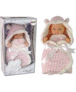 Lean Toys Bērnu lelle audumā rozā