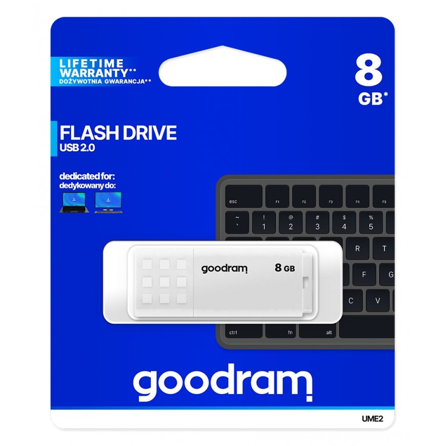 Goodram UME2 USB-välkmälu 8 GB USB tüüp A 2.0 Valge – 5