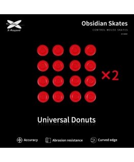 X-Raypad Obsidian DIY uisutud Reduktsioonid Universaalsed Donuts Punane 32 tk (⌀9.5 x 0.9 mm) (Punased) Asenduspadi Jalad