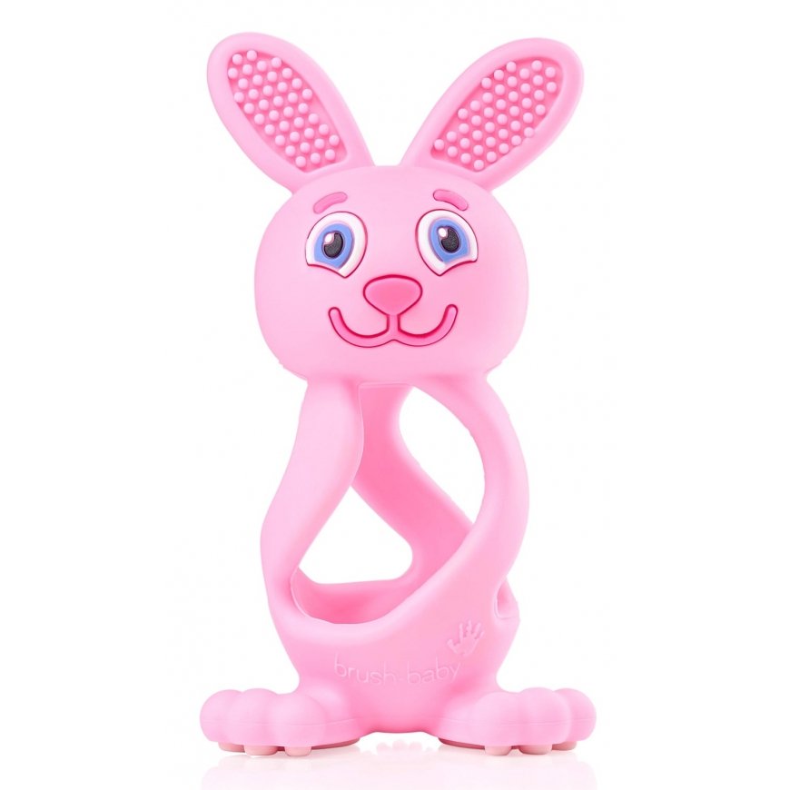 Brush-Baby Bobbie Bunny zobu suka Rozā