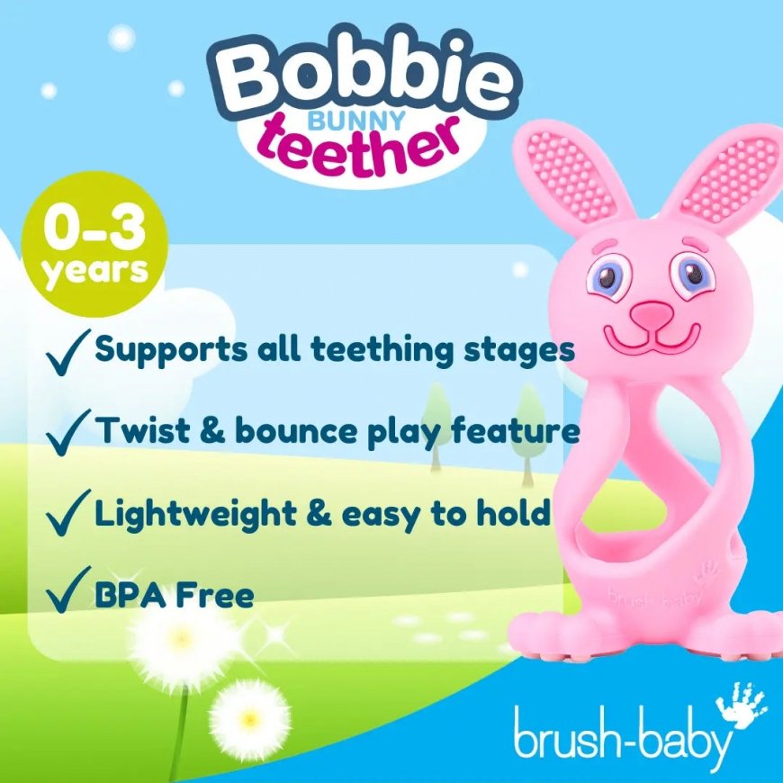 Brush-Baby Bobbie Bunny hambahari Roosa Beebi – 3