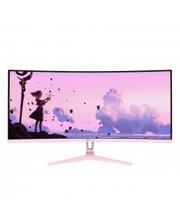 Arozzi Nova 34″ Curved tietokoneen litteä näyttö 86,4 cm (34") 3440 x 1440 pikseliä 4K Ultra HD LED Vaaleanpunainen