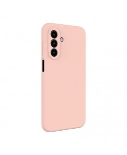 Samsung Galaxy A17 Premium magnētiska mīkstas pieskāriena silikona maciņš rozā smiltīs