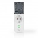 Nedis WIFIPO120FWT smart plug 3680 W Harmaa, Valkoinen Nedis WIFIPO120FWT smart plug 3680 W Harmaa, Valkoinen