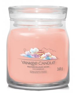 Yankee Candle Watercolour Skies восковая свеча Цилиндр Кашемировое дерево, Жасмин, Мускус Розовый 1 шт