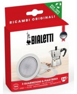 Bialetti Ricambi 3 запасные резинки + 1 фильтр на 1 чашку