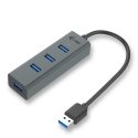 i-tec Metal U3HUBMETAL403 keskitin USB 3.2 Gen 1 (3.1 Gen 1) Type-A 5000 Mbit/s Harmaa i-tec Metal U3HUBMETAL403 keskitin USB 3.2 Gen 1 (3.1 Gen 1) Type-A 5000 Mbit/s Harmaa