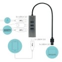 i-tec Metal U3HUBMETAL403 jaotur USB 3.2 Gen 1 (3.1 Gen 1) Type-A 5000 Mbit/s Hall i-tec Metal U3HUBMETAL403 jaotur USB 3.2 Gen 1 (3.1 Gen 1) Type-A 5000 Mbit/s Hall