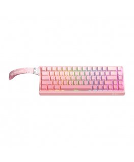 Клавиатура ONIKUMA G69 (розовая) (QWERTY)
