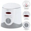 Clatronic FFR 2916 Одиночный 1 L Автономный 900 W Фритюрница Серый, Белый Clatronic FFR 2916 Одиночный 1 L Автономный 900 W Фритюрница Серый, Белый