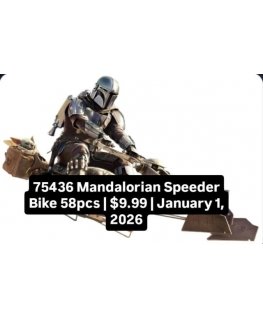 LEGO Star Wars 75436 Спидер Мандалорца и Грогу