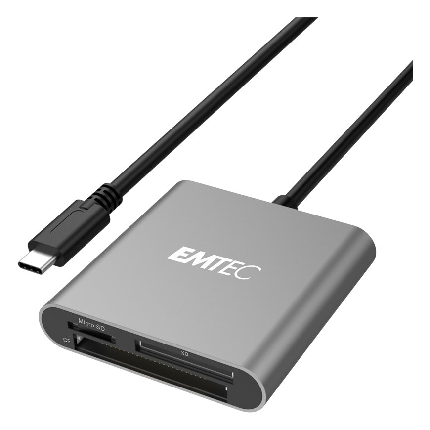 Emtec ECCAREADT610C karšu lasītājs USB 3.1 Pelēks