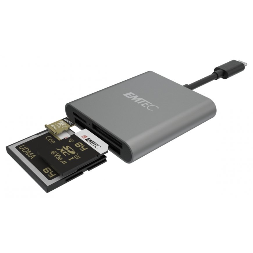 Emtec ECCAREADT610C karšu lasītājs USB 3.1 Pelēks – 3