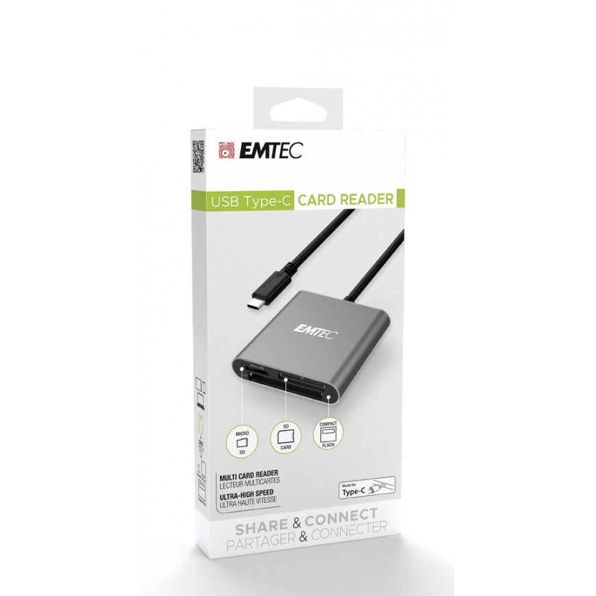 Emtec ECCAREADT610C karšu lasītājs USB 3.1 Pelēks – 5